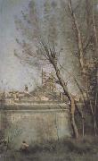 Jean Baptiste Camille  Corot La cathedrale de Mantes (mk11) Spain oil painting artist